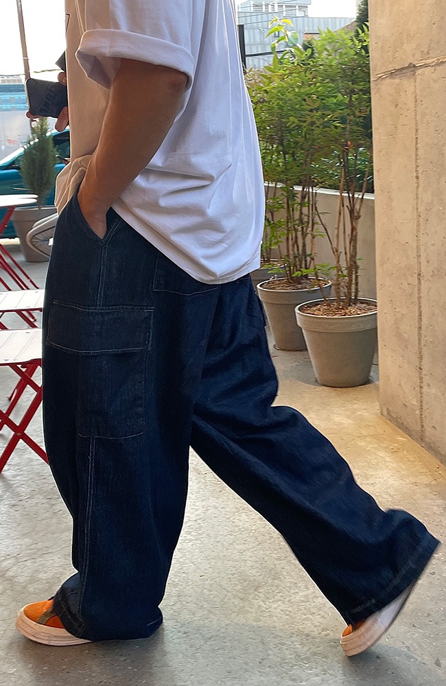 Washed Out Balloon Denim Pants  (2 color)