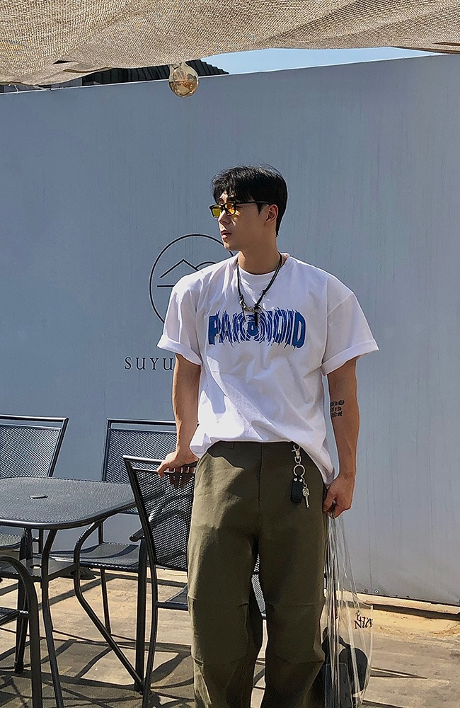 Paranoid Crack Printed Short Sleeve Tee (3 color)