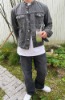 Gray Dying Chinese Collar Jacket (2 color)